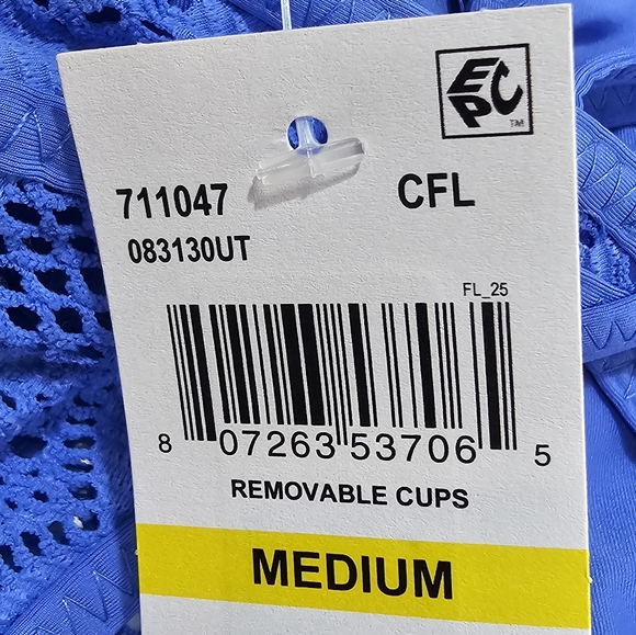 NWT Becca by Rebecca Virtue Show & Tell Plunge Blue One Piece Swimsuit M Crochet - Picture 12 of 12